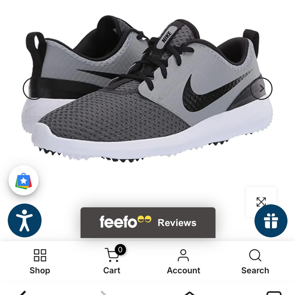 Nike Roshe Black and Gray Golf Shoes - NWOT